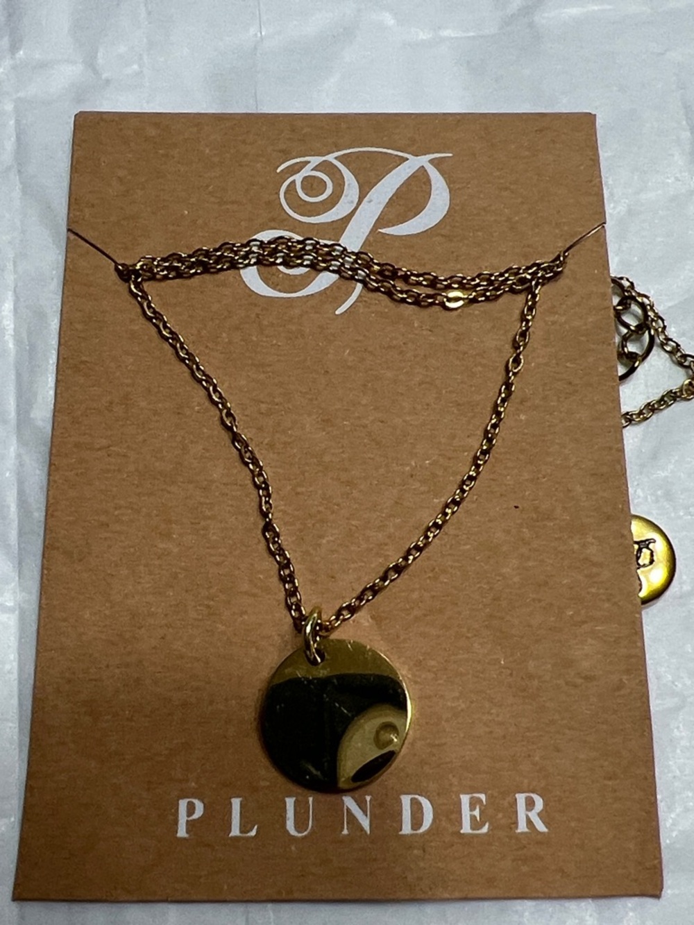 Plunder Women's Gold Layered Disc Necklace